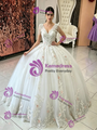 White Tulle Appliques Beading Quinceanera Dress