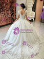 White Tulle Appliques Beading Quinceanera Dress