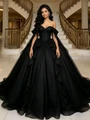 Black Tulle Off the Shoulder Quinceanera Dress