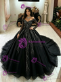Black Tulle Off the Shoulder Quinceanera Dress