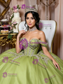 Green Tulle Off the Shoulder Quinceanera Dress