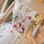 White Tulle Embroidery Pearls Homecoming Dress