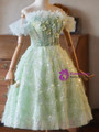 Green Sequins Appliques Homecoming Dress