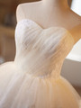 White Tulle Lace Pleats Homecoming Dress