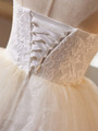 White Tulle Lace Pleats Homecoming Dress