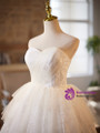 White Tulle Lace Pleats Homecoming Dress