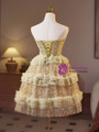 Green Strapless Tulle Sequins Homecoming Dress