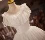 Vintage White Lace Tiers Homecoming Dress