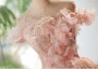 Pink Tulle Sequins Flower Homecoming Dress