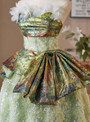 Green Sequins Strapless Flower Homecoming Dress