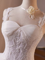 White Tulle Appliques Straps Homecoming Dress