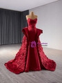 Burgundy Mermaid Satin Sweetheart Prom Dress