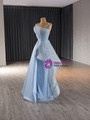 Sexy Blue Sequins Spaghetti Straps Prom Dress