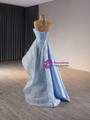 Sexy Blue Sequins Spaghetti Straps Prom Dress