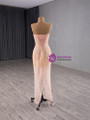 Pink Sequins Prom Dress With Detachable Train