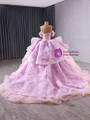 Light Purple Tulle Sequins Beading Prom Dress