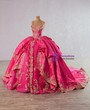 Purple Tulle Sequins Lace Appliques Beading Prom Dress