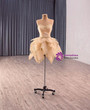 Champagne Tulle Beading Sequins Prom Dress