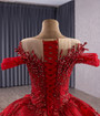 Red Ball Gown Sequins Beading Prom Dress