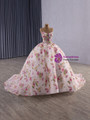 Ball Gown Sequins Beading Strapless Prom Dress