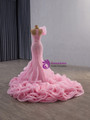 Pink Mermaid Sequins Split Prom Dress