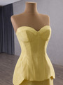 Sexy Yellow Mermaid Strapless Prom Dress