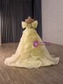 Yellow Mermaid Long Sleeve Sequins Prom Dress