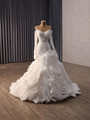 White Mermaid Long Sleeve Lace Off the Shoulder Wedding Dress
