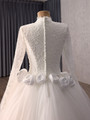 White Mermaid Lace Long Sleeve Wedding Dress With Detachable Train