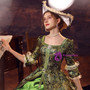 Green Tulle Short Sleeve Rococo Victorian Dress