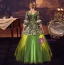 Green Tulle Short Sleeve Rococo Victorian Dress