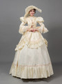 Yellow High Neck Long Sleeve Vintage Dress