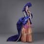 Royal Blue Satin Long Sleeve Appliques Baroque Vintage Dress