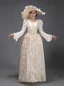 Champagne Long Sleeve Ruffles Antonietta Dress
