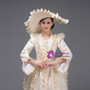 Champagne Long Sleeve Ruffles Antonietta Dress