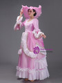 Pink Long Sleeve Lace Rococo Vintage Dress