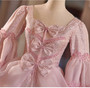 Pink Short Sleeve Bow Rococo Vintage Gown Dress