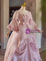 Pink Short Sleeve Bow Rococo Vintage Gown Dress