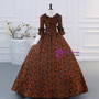 Coffee Long Sleeve Rococo Vintage Victorian Dress