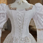 White Long Sleeve Lace Rococo Vintage Dress