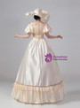 Champagne Puff Sleeve Vintage Baroque Dress