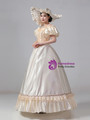 Champagne Puff Sleeve Vintage Baroque Dress