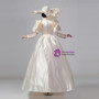 Champagne Satin Long Sleeve Rococo Vintage Dress