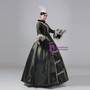 Dark Green Satin Long Sleeve Rococo Vintage Dress