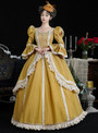 Yellow Long Sleeve Rococo Vintage Dress