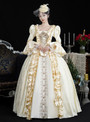Champagne Long Sleeve Lace Vintage Dress
