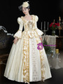 Champagne Long Sleeve Lace Vintage Dress