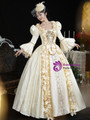 Champagne Long Sleeve Lace Vintage Dress