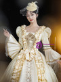 Champagne Long Sleeve Lace Vintage Dress