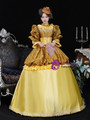Yellow Long Sleeve Vintage Victorian Dress